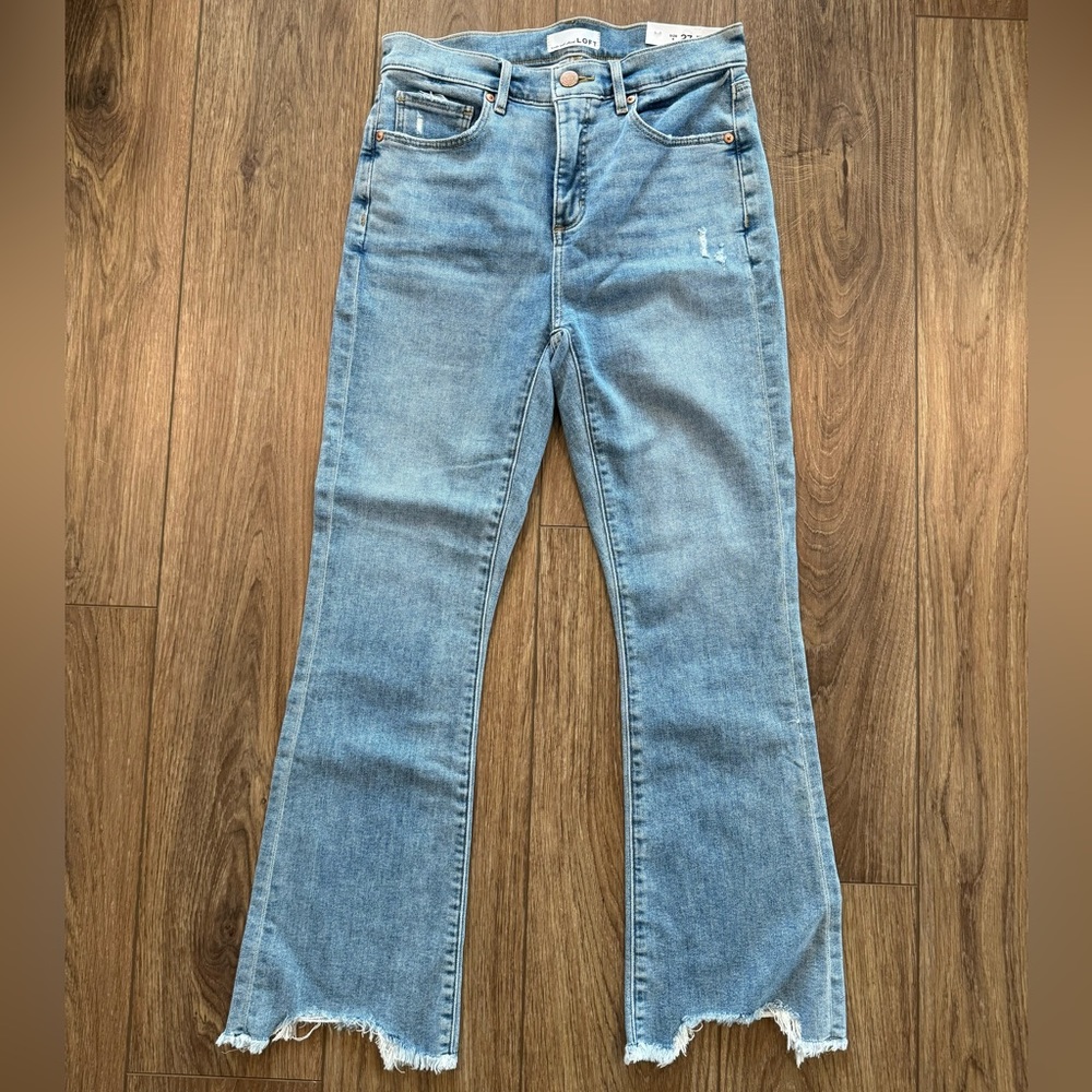 LOFT Flair Cropped Jeans